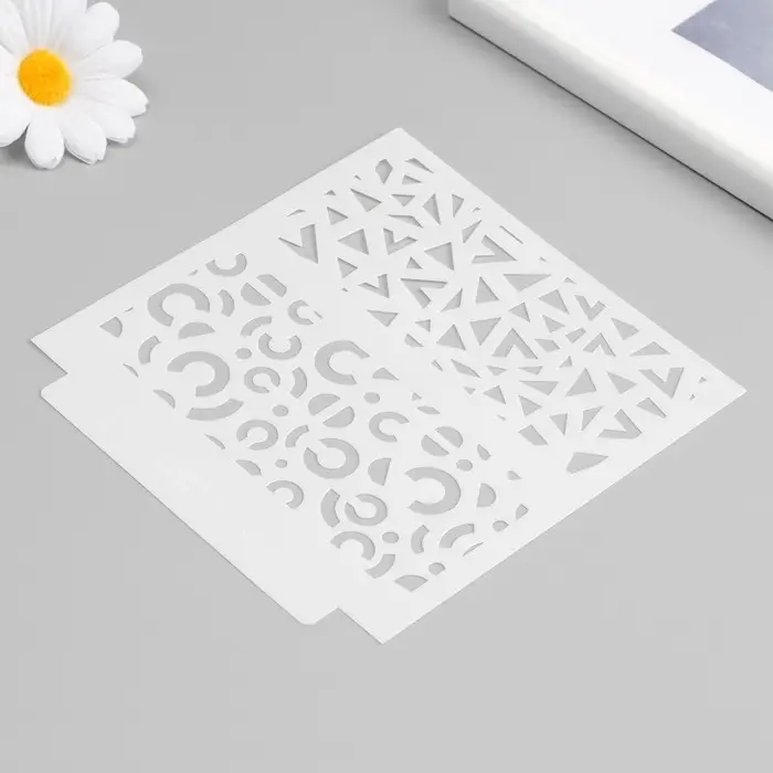 Трафарет фоновый пластик "Геометрия. Абстракция" 13х13 см