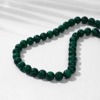 Бусины на нити шар №8 &laquo;Малахит&raquo;, 47 бусин