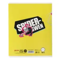 Тетрадь в линейку 18 листов, 5 видов МИКС, обложка мелованный картон, &laquo;Человек-паук&raquo;