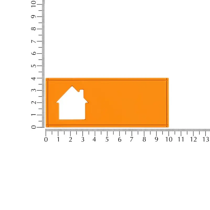 Лейбл из ПВХ с вырубкой &laquo;Дом&raquo;, оранжевый неон