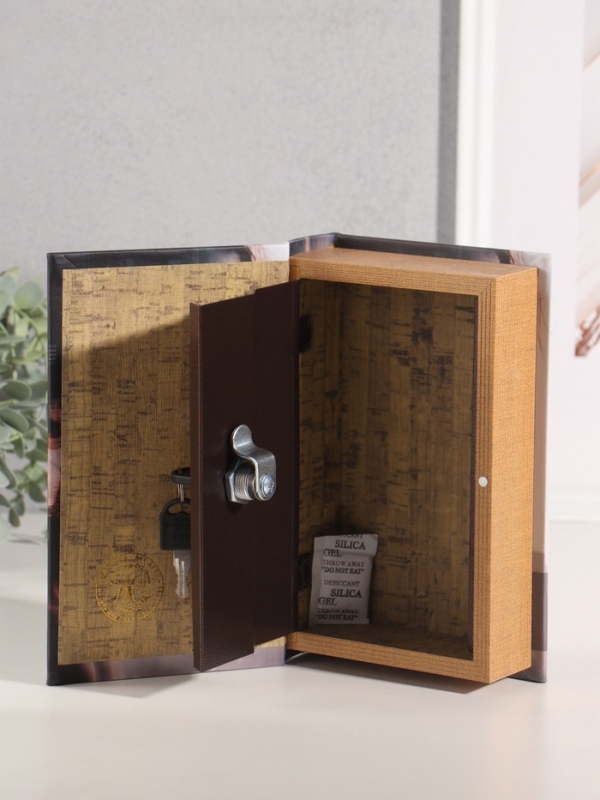 Сейф-книга дерево кожзам "Мегаполис. Девушка. Настроение" 21х13х5 см