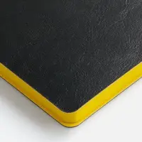 Ежедневник Doppio, недатированный, черный с желтым