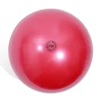 Мяч для художественной гимнастики Металлик с блестками, диаметр 19см, цвет красный