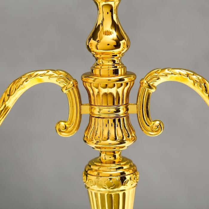 Подсвечник металл "Орнамент из роз" 36х31,5х12,5 см