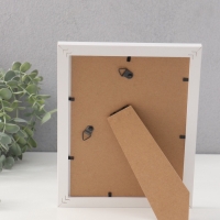 Фоторамка МДФ "Anna" 15х20 см, с паспарту (10х15 см), белый (пластиковый экран)