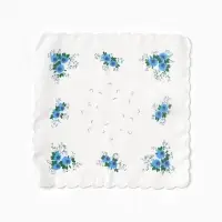 Платки носовые женские Экономь и Я "Полянка" 30*30 см, (набор 12 шт), рис. МИКС,100% пэ