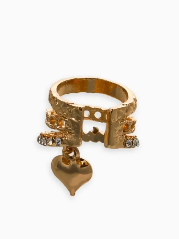 Кафф &laquo;Стиль&raquo; сердце, стеганое, белые в золоте