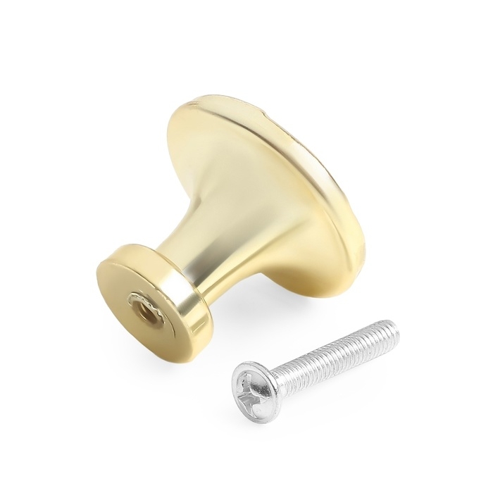 Ручка кнопка ТУНДРА РК018GP, цвет золото, 8 шт TMP