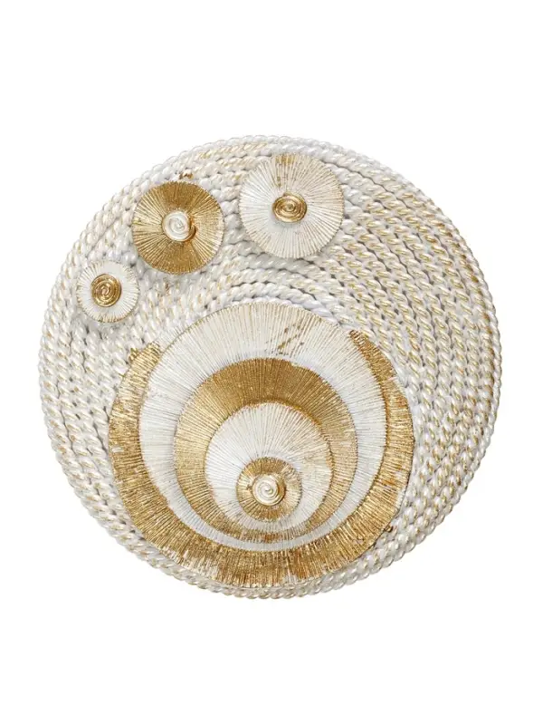 Крючок для штор CAPPIO KS038, d=11 см, цвет белый с золотом, 2 шт