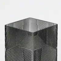 Ваза стекло настольная "Джойс" 30х10 см, серый