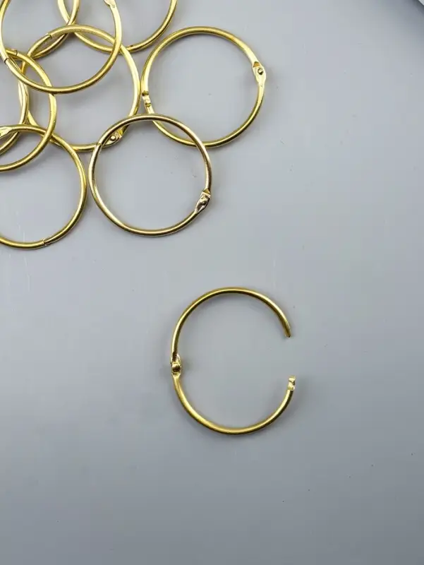 Кольцо для творчества (для фотоальбомов) "Золото" набор 10 шт внутр. d= 4,5 см внешн. d=5см