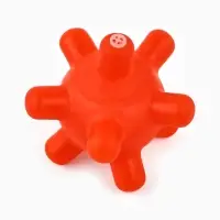 Игрушка пищащая "Мячик, шипы", 5 см, красная