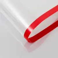 Пленка глянцевая для декора и флористики &laquo;Полоса&raquo;, красная, 58&times;58 см