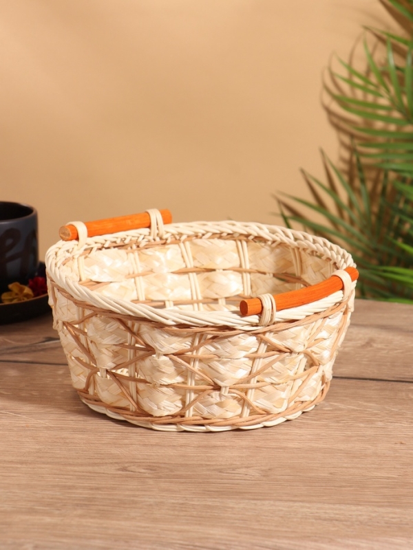 Корзина плетеная 23x22x10 см, ротанг