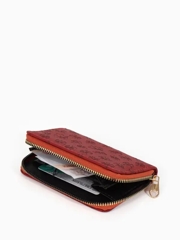 Кошелек жен 07-01-01 Июнь2526, 13*2*9 см, 2 отд+отд/молн, д/карт, бордо