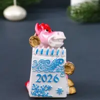 Свеча фигурная "Лошадка с открыткой" 6х4,5х8,5 см, цв. розово-голубой