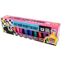 Игрушка в наборе Легкий пластилин Влад А4 12 шт очень яркие цвета коробка