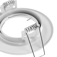 Светильник встраиваемый поворотный, под лампу MR16, круг, металл, белый