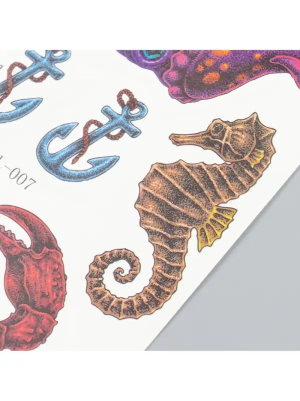 Переводные тату на тело цветные &laquo;Подводные мифы&raquo;, 21&times;14.8 см