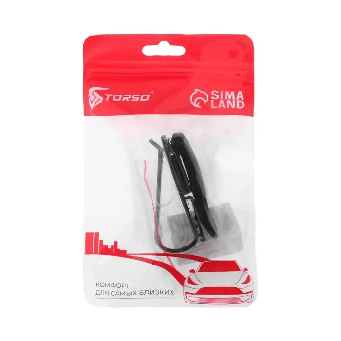 Держатель для очков TORSO, зажим, чёрный