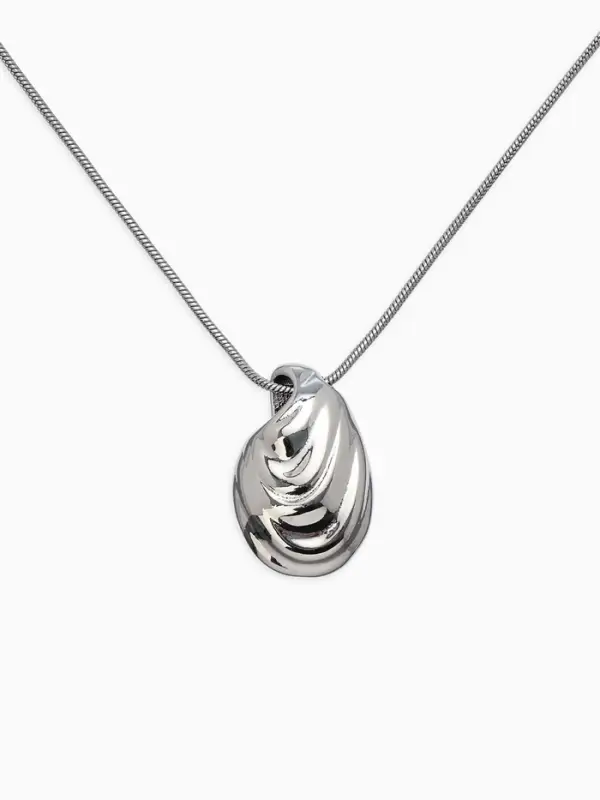 Кулон на цепочке "Ракушка", цвет серебро 75см