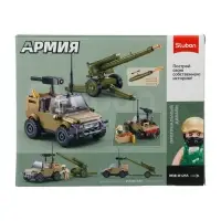 Конструктор Армия СВО  "Артиллерийский расчёт с джипом", 138 детали