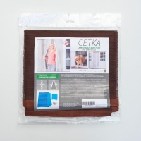 Сетка антимоскитная для дверей, 100 &times; 210 см, на магнитах, цвет коричневый