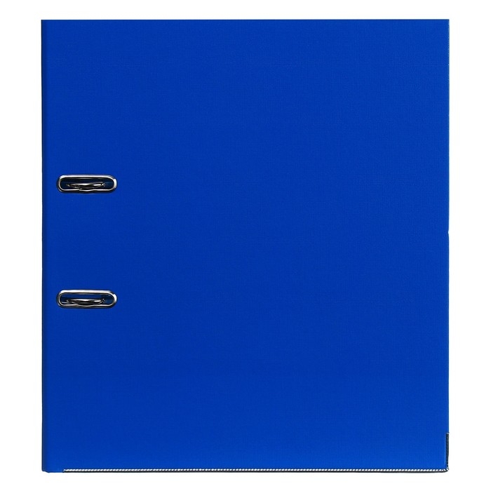 Папка-регистратор А4, 75 мм, Lamark, ПВХ, двухстороннее покрытие, металлическая окантовка, карман на корешок, собранная, синий/синий