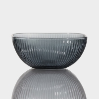 Набор стеклянной посуды &laquo;Мави&raquo;, 6 предметов: 2 миски 350 мл, 2 стакана 250 мл, салатник 800 мл, тарелка d=20,8 см, цвет серый