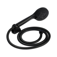 Смеситель для ванны ZEIN Z3852, однорычажный, душевой набор, лейка 5 режимов, черный