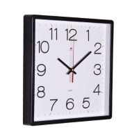 Часы настенные, интерьерные, бесшумные, 30 х 30 см, черные