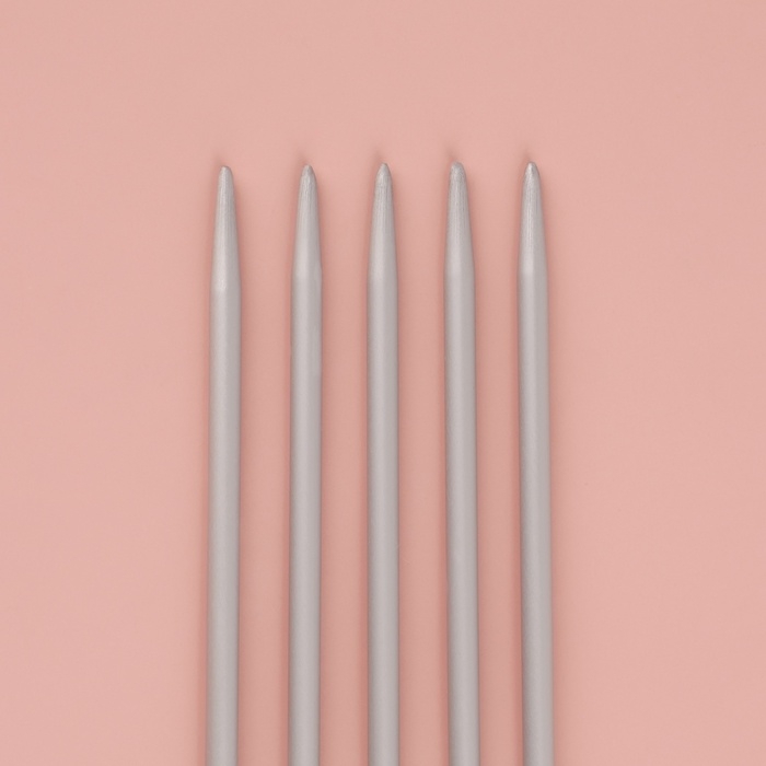 Спицы для вязания, чулочные, с тефлоновым покрытием, d = 4 мм, 20 см, 5 шт