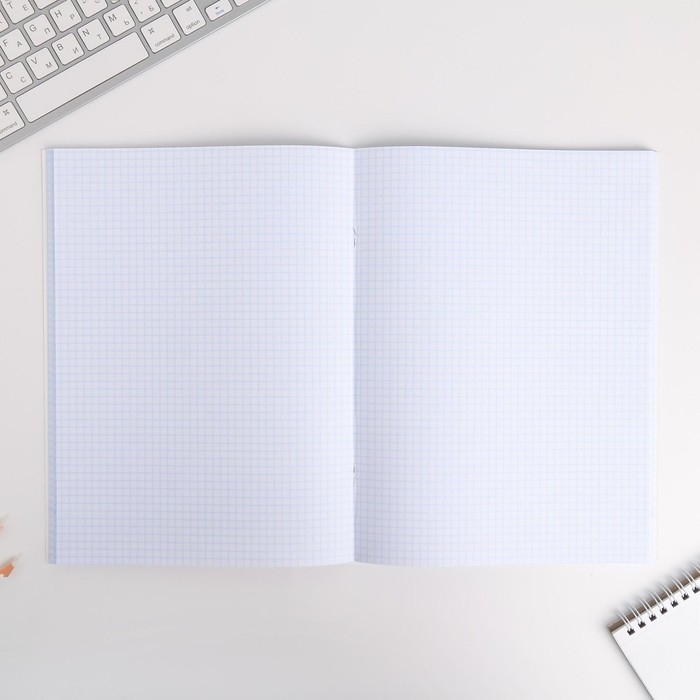 Тетрадь в клетку А4, 80 листов на скрепке, &laquo;1 сентября: Мрамор&raquo;, обложка мелованный картон 215 гр белизна 96%