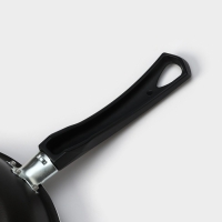 Сковорода &laquo;Классика атлас&raquo;, d=24 см, пластиковая ручка, стеклянная крышка, антипригарное покрытие, цвет чёрный