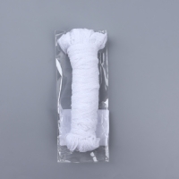 Лента по косой со строчкой, 10 мм &times; 50 м, цвет белый