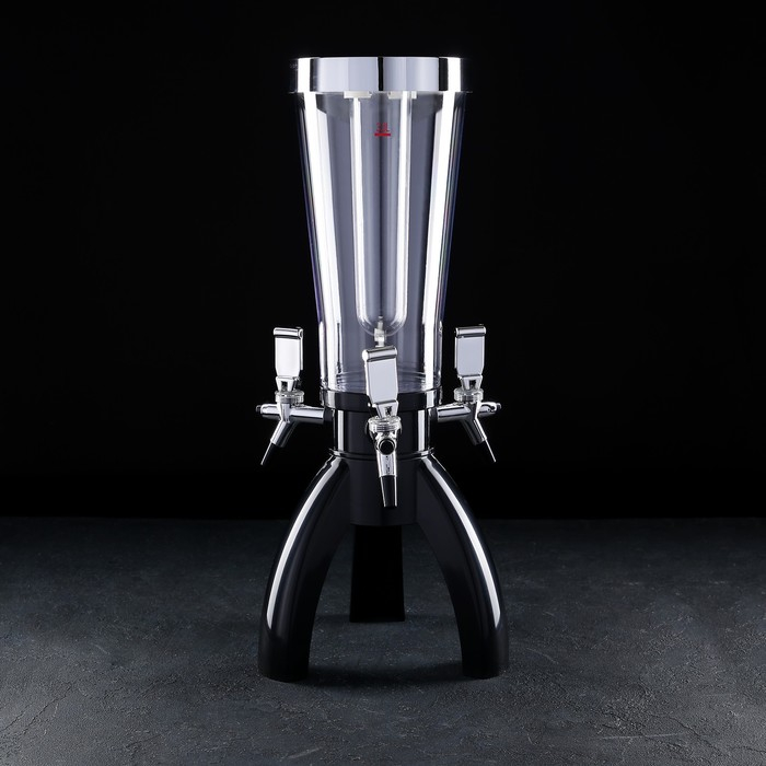 Башня пивная &laquo;Ракета&raquo;, 3 л, 3 крана, цвет чёрный