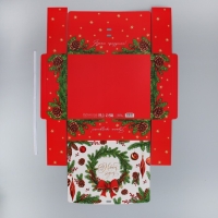 Коробка подарочная новогодняя складная &laquo;С Новым годом!&raquo;, 31 х 24.5 х 8 см, Новый год