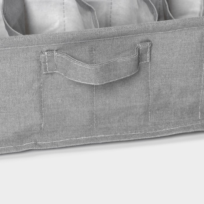 Органайзер для хранения белья LaDо́m, 6 ячеек, 32&times;17&times;12 см, цвет серый