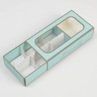 Коробка под 6 конфет, кондитерская упаковка &laquo;Best Wishes&raquo;, 10.2 х 20 х 5 см