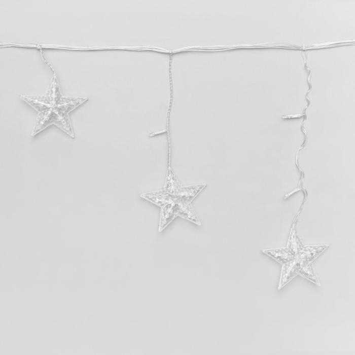 Гирлянда &laquo;Бахрома-арка&raquo; 2.5 &times; 1.2 м с насадками &laquo;Звёзды&raquo;, IP20, прозрачная нить, 136 LED, свечение мульти, 8 режимов, 220 В