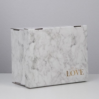 Коробка подарочная складная, упаковка, &laquo;Мрамор&raquo;, 31 х 25.5 х 16 см