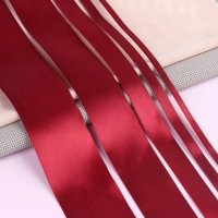 Набор атласных лент, 5 шт, размер лент: 6/10/20/40/50 мм &times; 23 &plusmn; 1 м, цвет бордовый