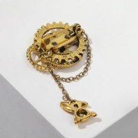 Брошь &laquo;Сказочный кролик&raquo; шестерёнки, цвет чернёное золото