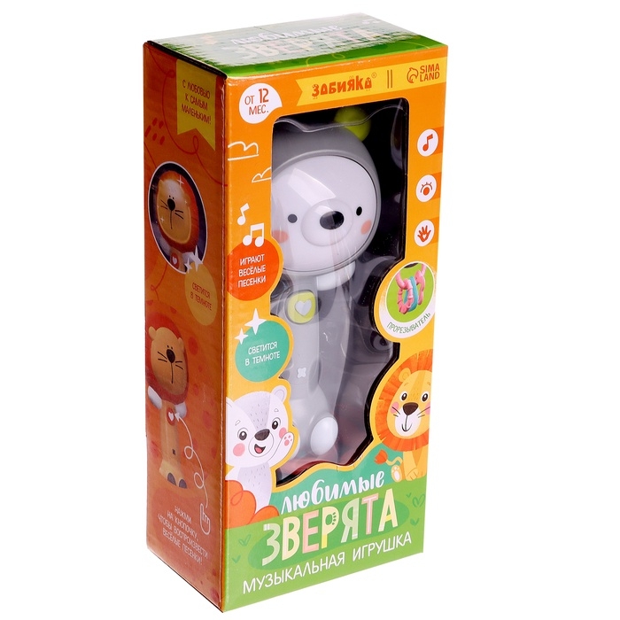 Музыкальная игрушка &laquo;Любимые зверята: Мишка&raquo;, звуковые и световые эффекты