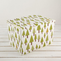 Короб стеллажный для хранения с крышкой &laquo;Ёлки&raquo;, 37&times;26&times;24 см