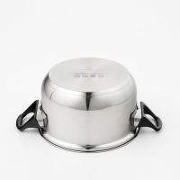 Кастрюля из нержавеющей стали Доляна &laquo;Чёрная ночь&raquo;, 2,2 л, с крышкой