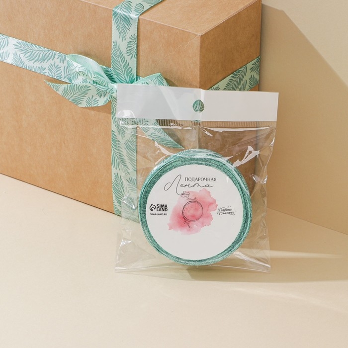 Лента атласная, подарочная упаковка, &laquo;Тропики&raquo;, 2 см х 5 м