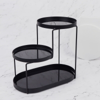 Органайзер для хранения, 3 секции, 30 &times; 17 &times; 26,5 см, цвет чёрный