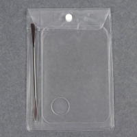 Палитра для смешивания лаков, 10 &times; 15 см, с шабером 15 см, цвет прозрачный глянцевый