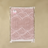 Кружевная эластичная ткань, 180 мм &times; 2,7 &plusmn; 0,5 м, цвет розово-бежевый